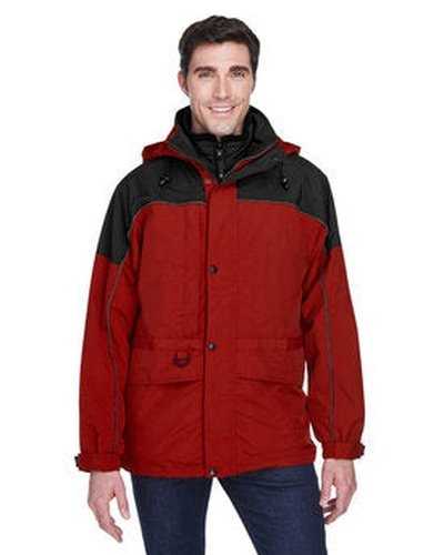 North End 88006 Adult 3-In-1 Two-Tone Parka - Molighten Red - HIT a Double
