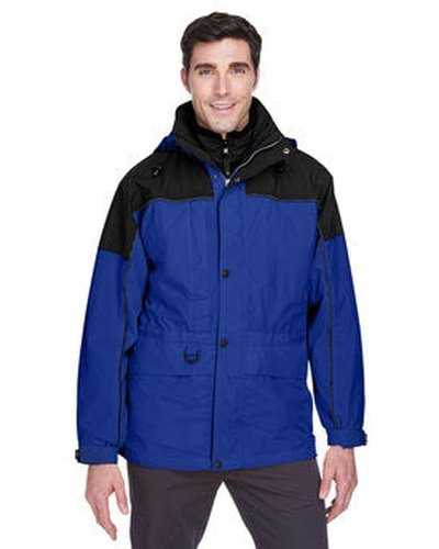 North End 88006 Adult 3-In-1 Two-Tone Parka - Royal Cobalt - HIT a Double