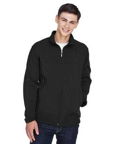 North End 88099 Men's Three-Layer Fleece Bonded Performance Soft Shell Jacket - Black - HIT a Double
