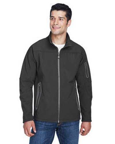North End 88138 Men's Three-Layer Fleece Bonded Soft Shell Technical Jacket - Graphite - HIT a Double