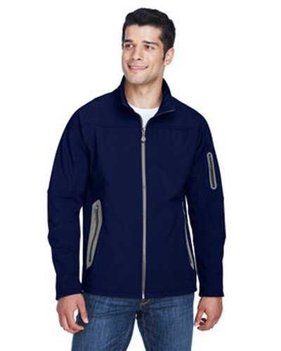 North End 88138 Men&#39;s Three-Layer Fleece Bonded Soft Shell Technical Jacket - Navy - HIT a Double
