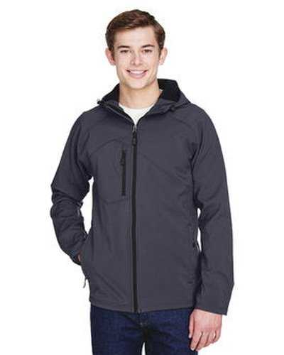 North End 88166 Men&#39;s Prospect Two-Layer Fleece Bonded Soft Shell Hooded Jacket - Fossil Gray - HIT a Double