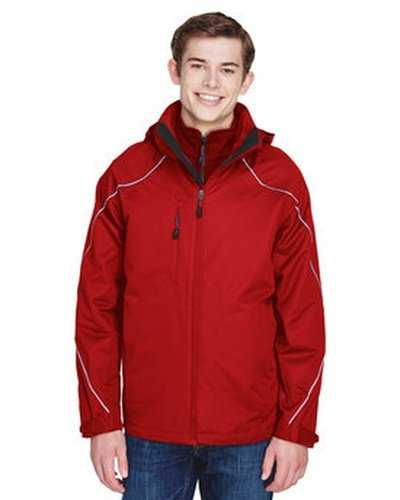 North End 88196T Men&#39;s Tall Angle 3-In-1 Jacket with Bonded Fleece Liner - Red - HIT a Double