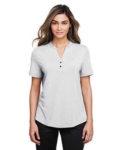 North End NE100W Ladies' Jaq Snap-Up Stretch Performance Polo - Platinum - HIT a Double