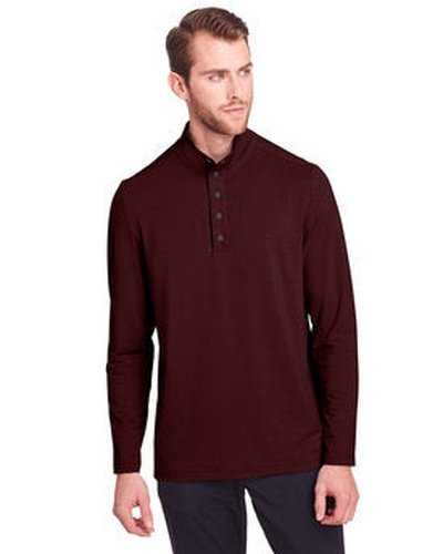 North End NE400 Men's Jaq Snap-Up Stretch Performance Pullover - Burgundy - HIT a Double