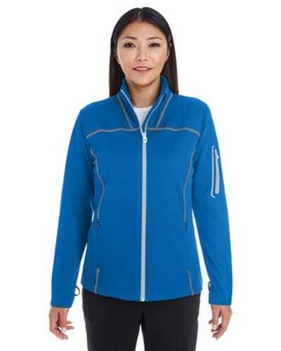 North End NE703W Ladies' Endeavor Interactive Performance Fleece Jacket - N Blue Graphite Plight - HIT a Double