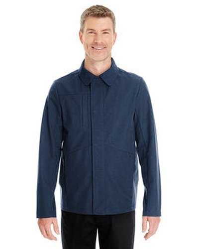 North End NE705 Men's Edge Soft Shell Jacket with Fold-Down Collar - Navy - HIT a Double