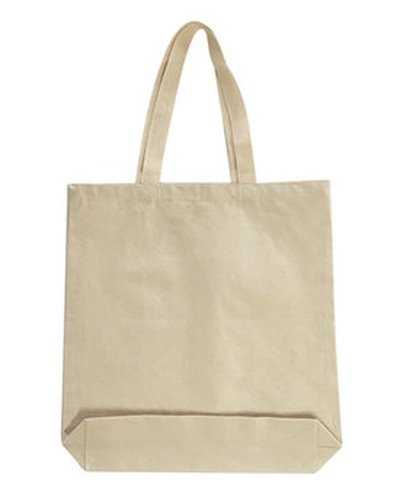 OAD OAD106 Medium 12 oz Gusseted Tote - Natural - HIT a Double