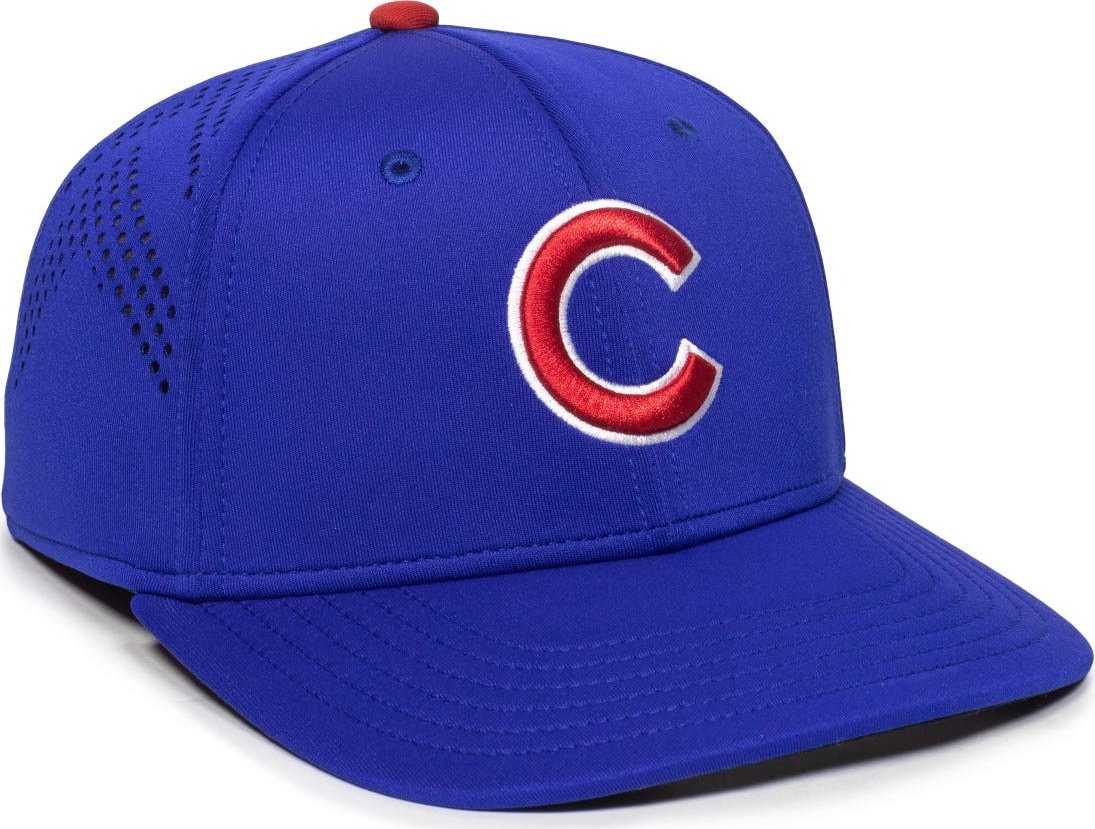 OC Sports MLB-600 Perforated Stretchfit Baseball Cap - Chicago Cubs
