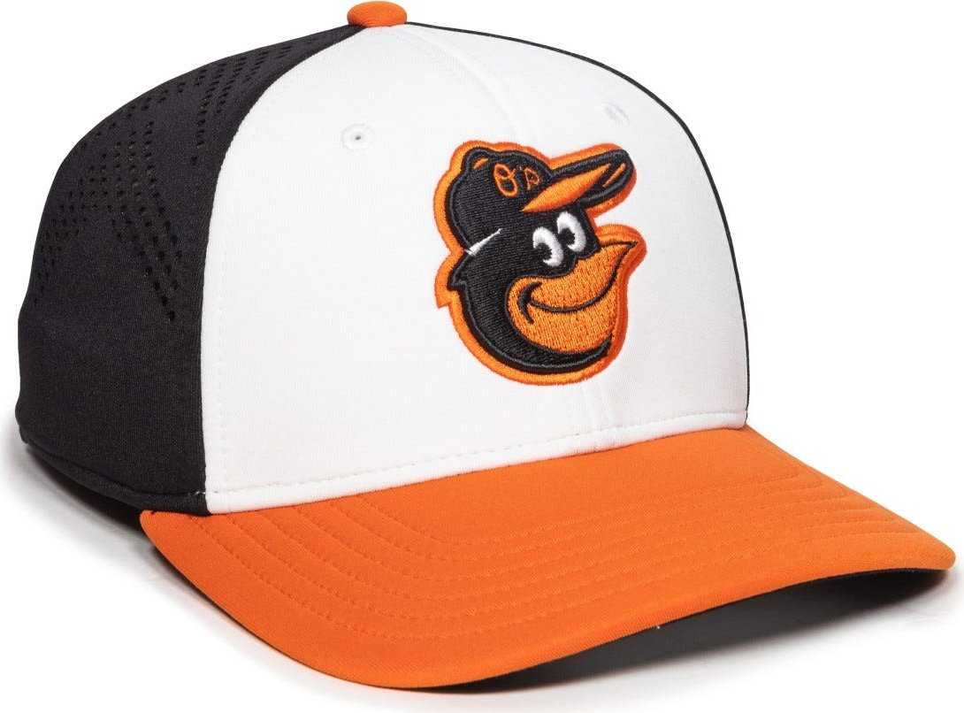 OC Sports MLB-600 Perforated Stretchfit Baseball Cap - Baltimore Orioles