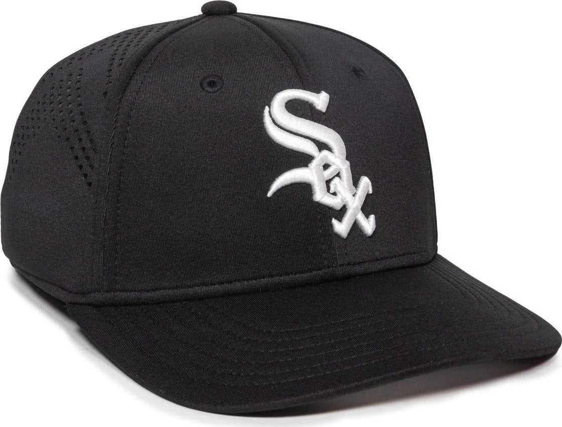OC Sports MLB-600 Perforated Stretchfit Baseball Cap - Chicago White Sox