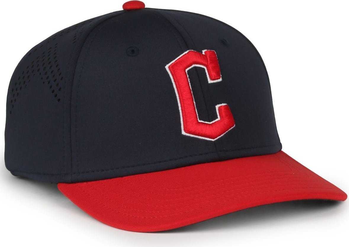 OC Sports MLB-650 Performance Snapback Baseball Cap - Cleveland Guardians