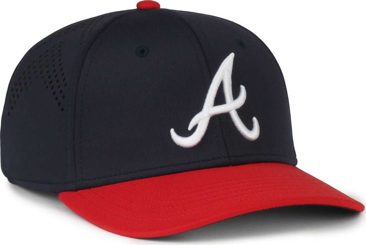 OC Sports MLB-650 Performance Snapback Baseball Cap - Atlanta Braves