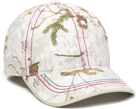 OC Sports 101LDS Adjustable Ladies Fit Cap - Realtree Xtra Snow - HIT a Double - 1