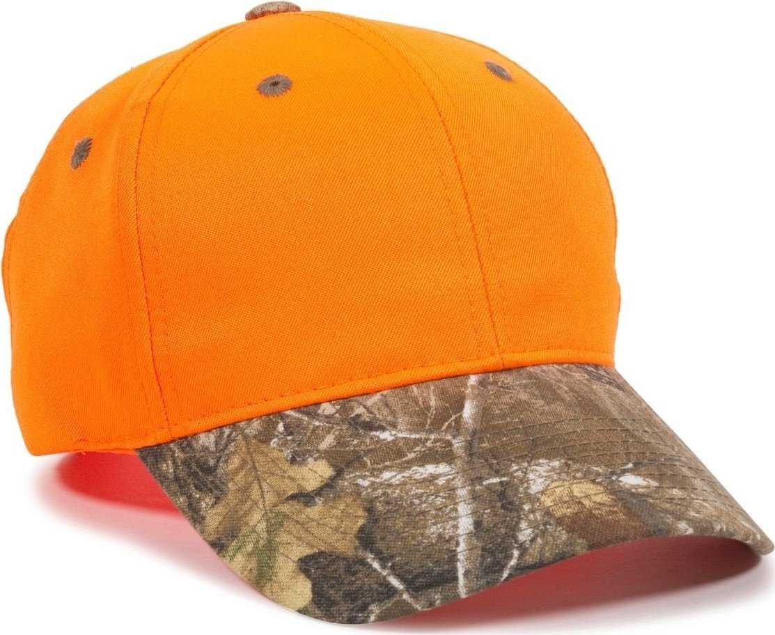 OC Sports 202IS Adjustable Cap that is Easily Visible - Blaze Realtree Edge - HIT a Double - 1