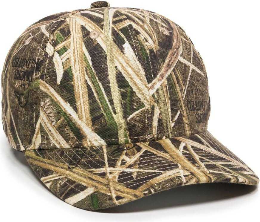 OC Sports 301IS Adjustable Cap - Mossy Oak Shadow Grass Blades Ducks Unlimited Edition - HIT a Double - 1