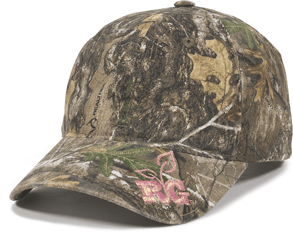 OC Sports 360RG Adjustable Ladies Fit Cap - Realtree Edge - HIT a Double - 1