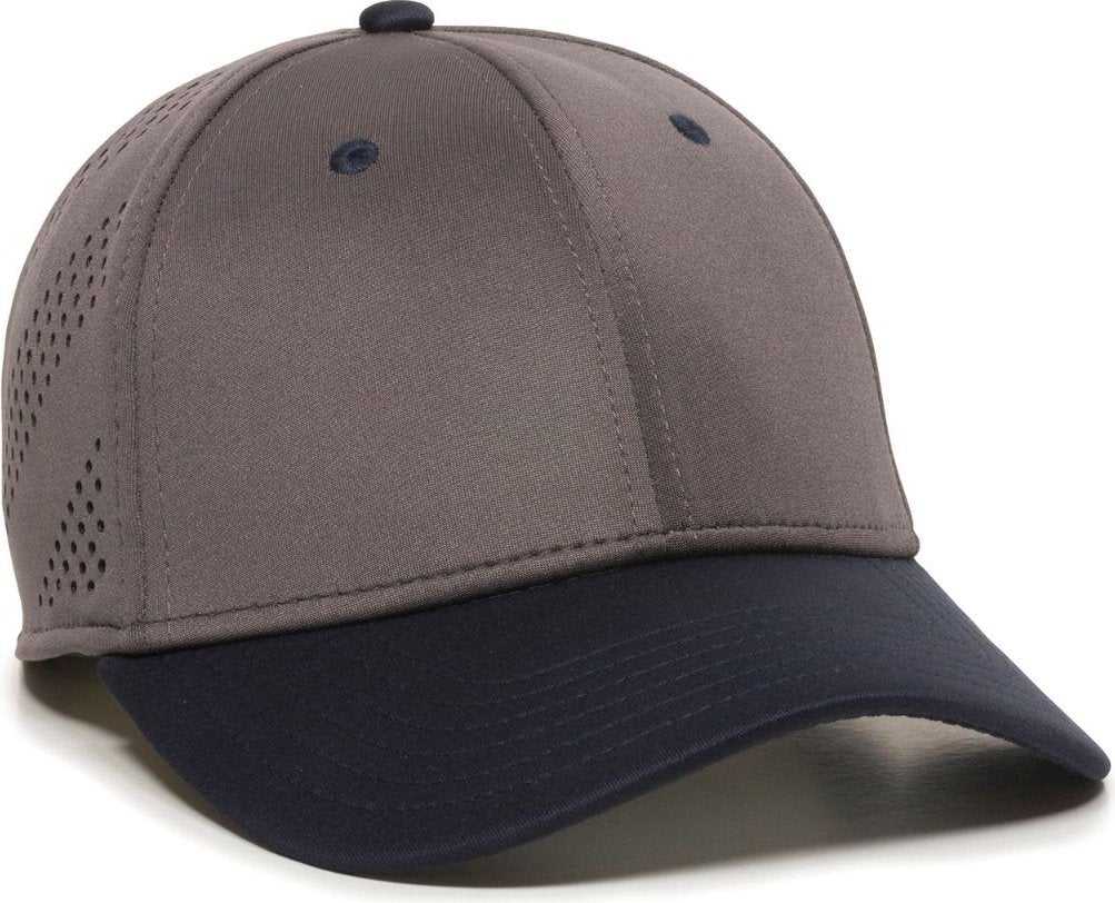 OC Sports AIR25 Flexible Fitting Cap - Graphite Navy - HIT a Double - 1