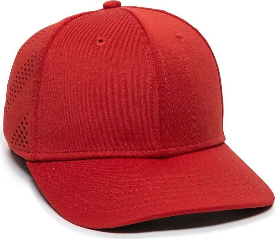 OC Sports AIR25 Flexible Fitting Cap - Red - HIT a Double - 1