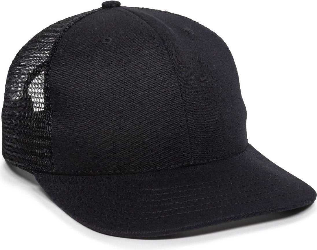 OC Sports AM-101M USA Made Mesh Back Cap - Black - HIT a Double - 1
