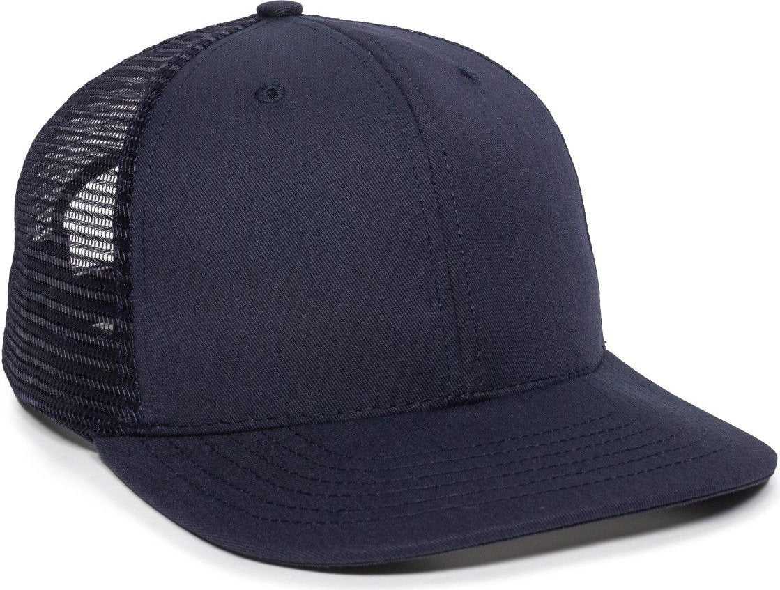 OC Sports AM-101M USA Made Mesh Back Cap - Navy - HIT a Double - 1