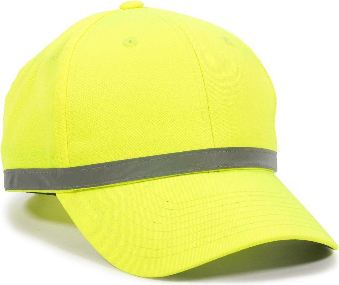 OC Sports ANSI-100 Adjustable Cap - Safety Yellow - HIT a Double - 1
