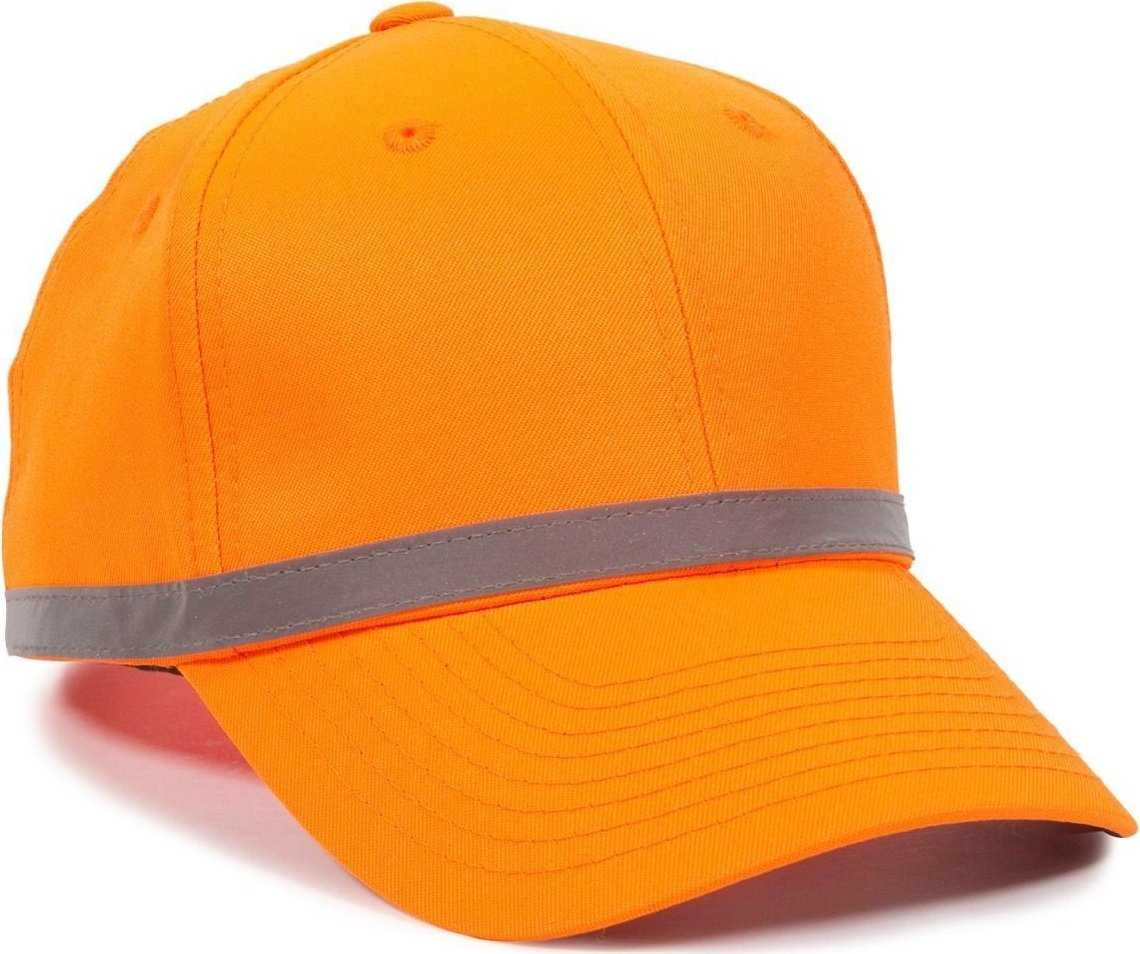 OC Sports ANSI-100 Adjustable Cap that is Easily Visible - Blaze - HIT a Double - 1