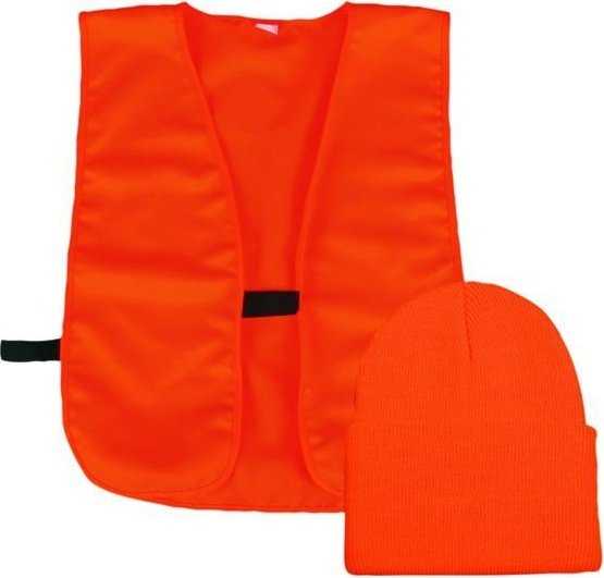OC Sports BLZKVST Beanie with Cuff Easily Visible with Safety Vest - Blaze - HIT a Double - 1