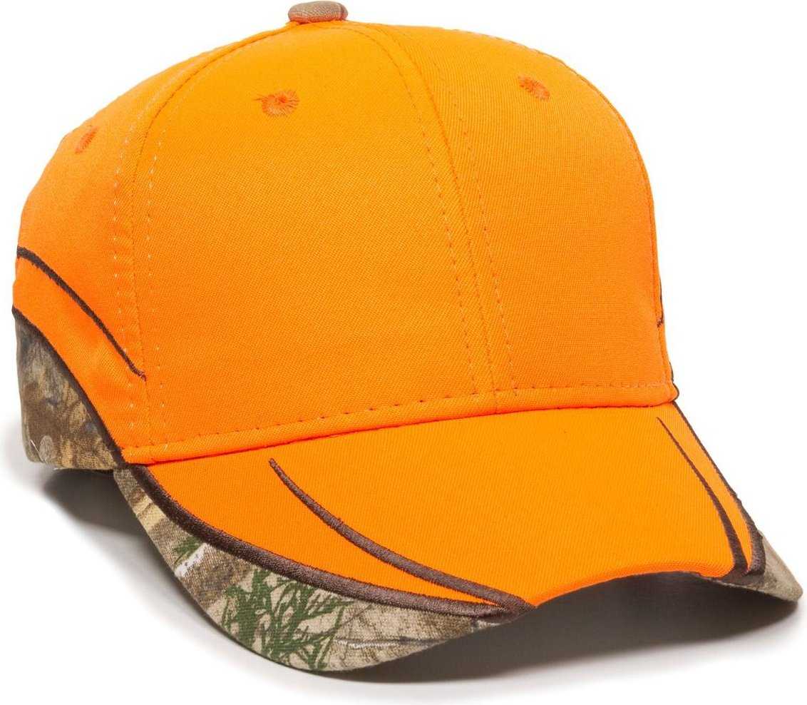 OC Sports BLZ-615 Adjustable Cap that is Easily Visible - Blaze Realtree Edge - HIT a Double - 1