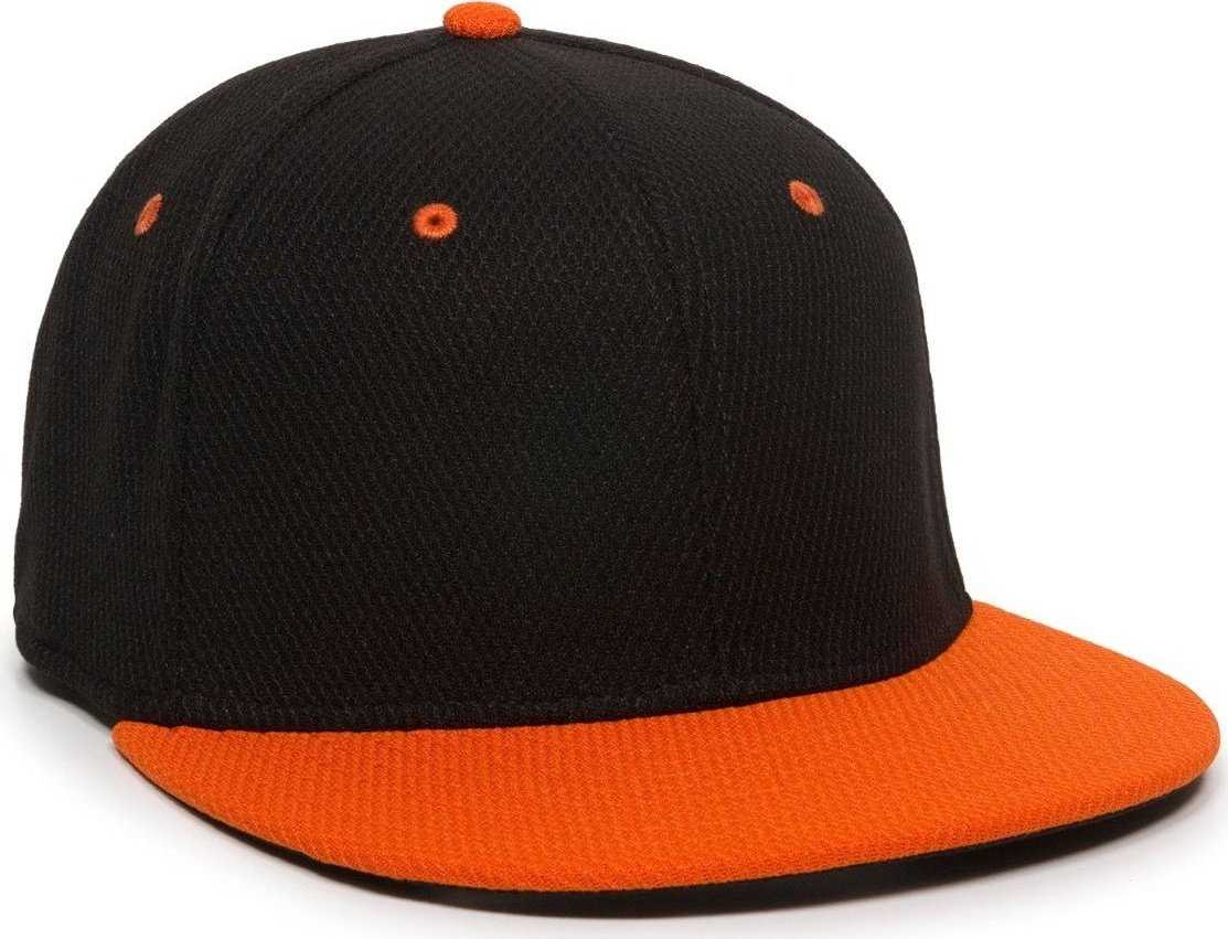 OC Sports CAGE25 Flexible Fitting Cap - Black Orange - HIT a Double - 1