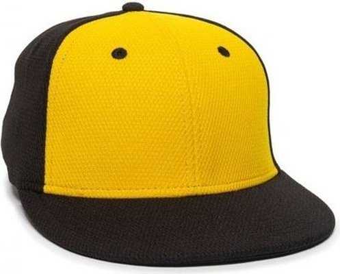 OC Sports CAGE25 Flexible Fitting Cap - Gold Black Black - HIT a Double - 1