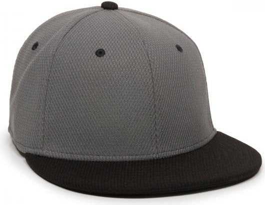 OC Sports CAGE25 Flexible Fitting Cap - Graphite Black - HIT a Double - 1