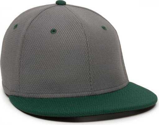 OC Sports CAGE25 Flexible Fitting Cap - Graphite Dark Green - HIT a Double - 1