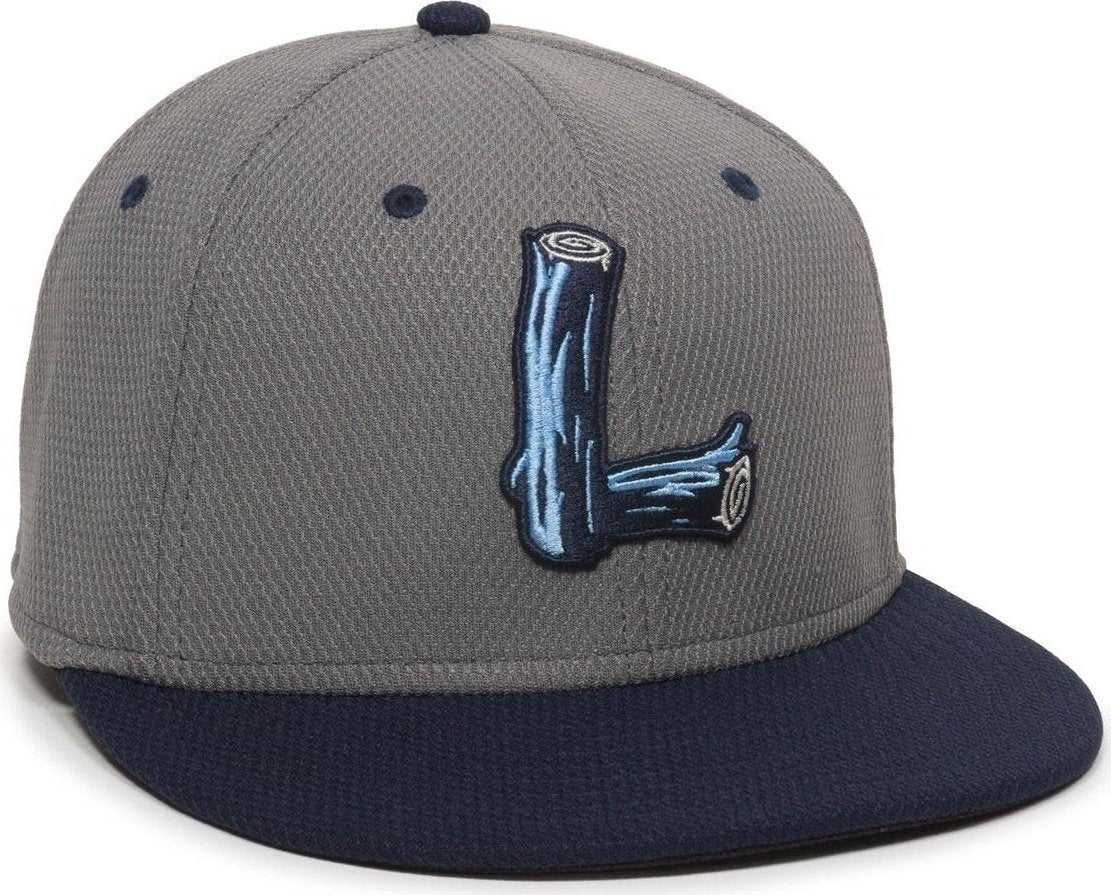 OC Sports CAGE25 Flexible Fitting Cap - Graphite Navy - HIT a Double - 1
