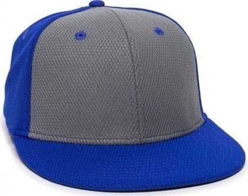 OC Sports CAGE25 Flexible Fitting Cap - Graphite Royal Royal - HIT a Double - 1