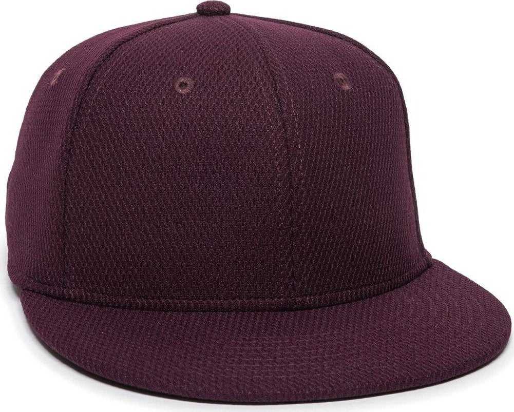 OC Sports CAGE25 Flexible Fitting Cap - Maroon - HIT a Double - 1