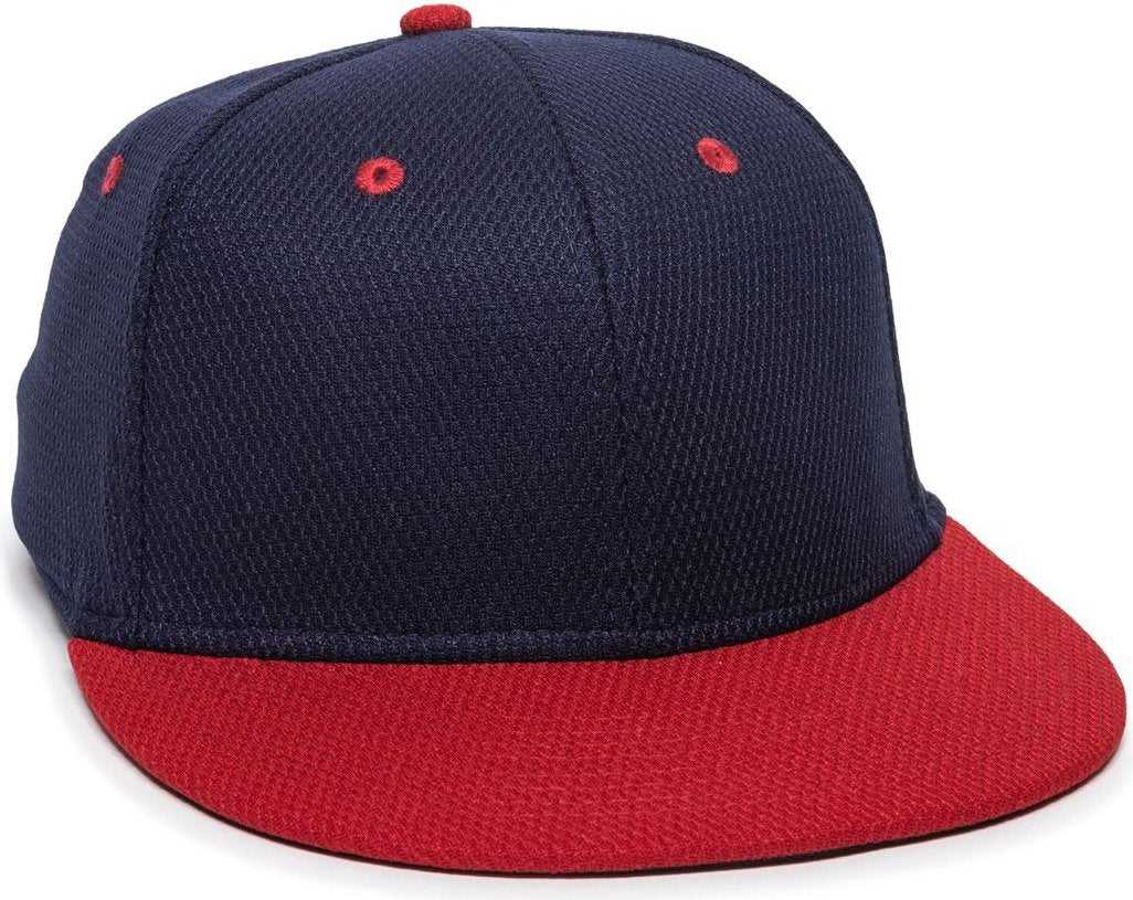 OC Sports CAGE25 Flexible Fitting Cap - Navy Red - HIT a Double - 1