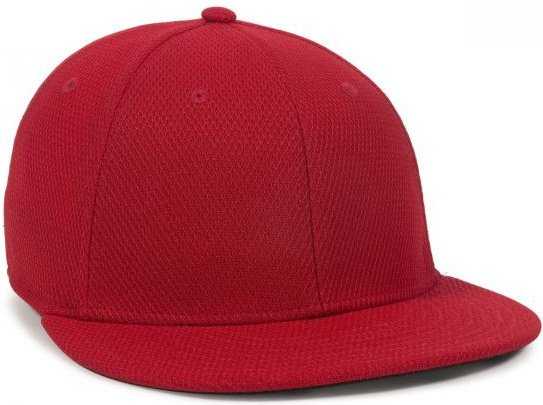 OC Sports CAGE25 Flexible Fitting Cap - Red - HIT a Double - 1