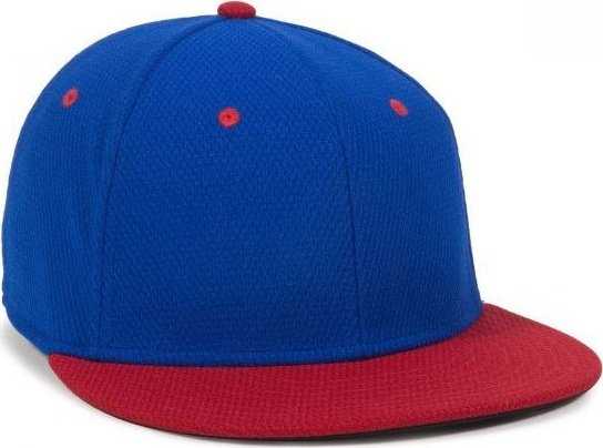 OC Sports CAGE25 Flexible Fitting Cap - Royal Red - HIT a Double - 1