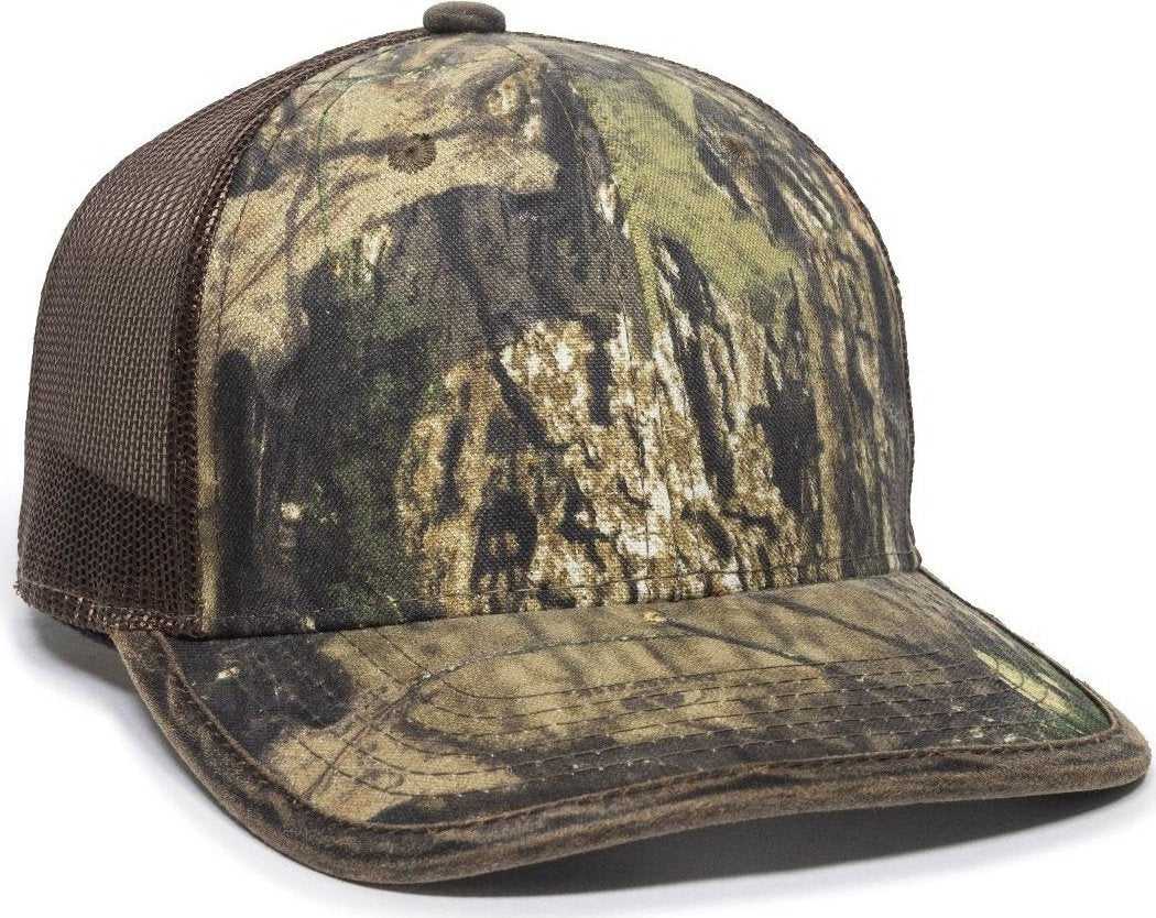 OC Sports CBW-100M Adjustable Mesh Back Cap - Mossy Oak Break-Up Country Brown - HIT a Double - 1