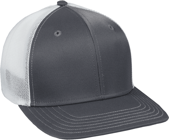 OC Sports CT120M Extra-flexible Slight Pre-curved Visor - Graphite White - HIT a Double - 1
