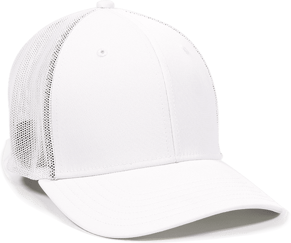 OC Sports CT120M Extra-flexible Slight Pre-curved Visor - White - HIT a Double - 1