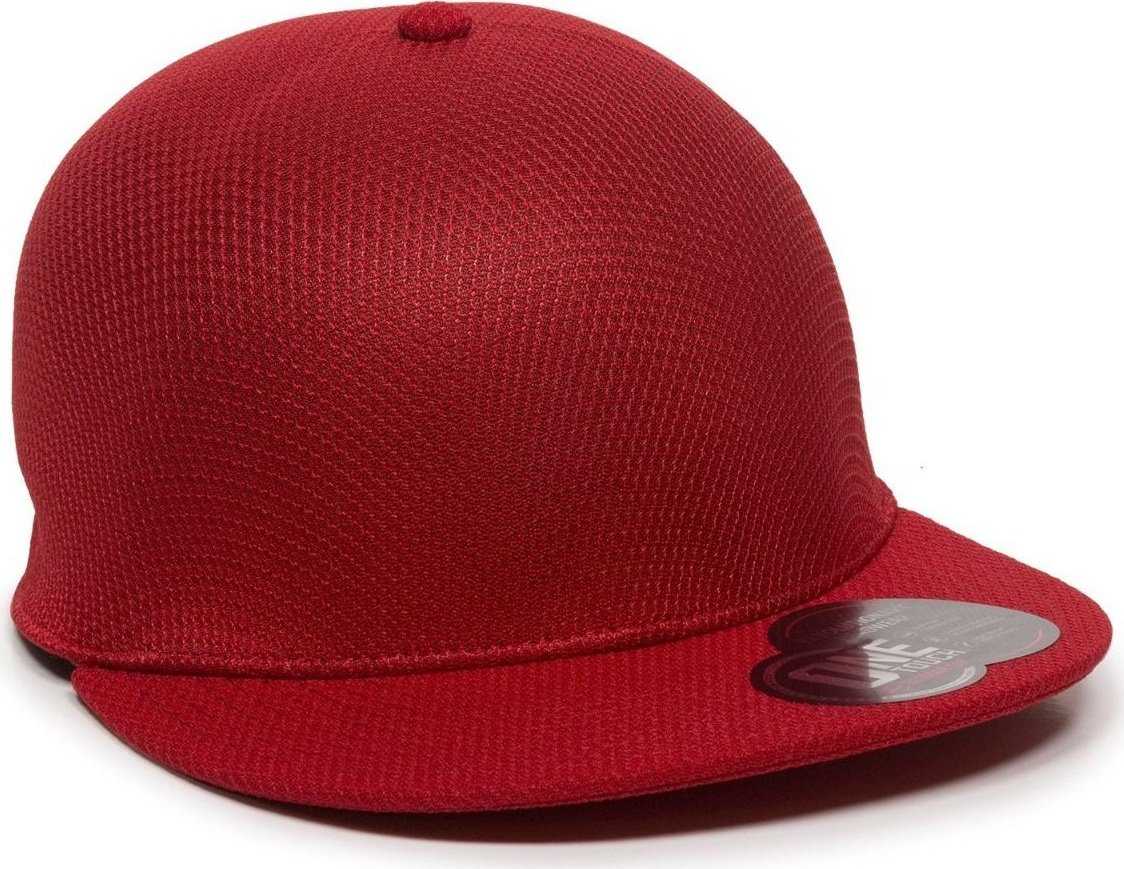 OC Sports EDGE Flexible Fitting Cap - Red - HIT a Double - 1