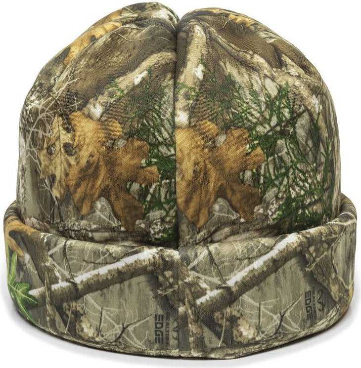 OC Sports ESL-002 Beanie with Cuff Reversible - Realtree Edge Blaze - HIT a Double - 1