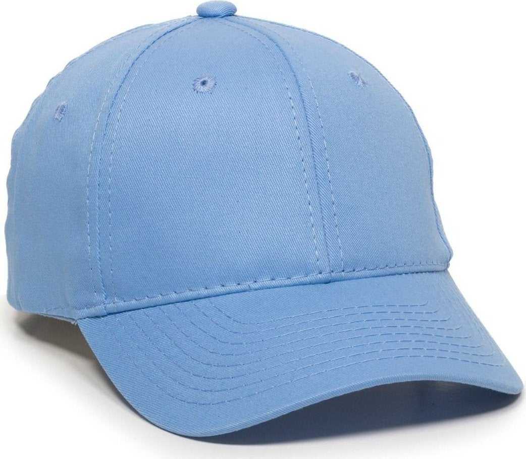 OC Sports GL-271 Team Adjustable Custom Baseball Caps - Columbia Blue - HIT a Double - 1