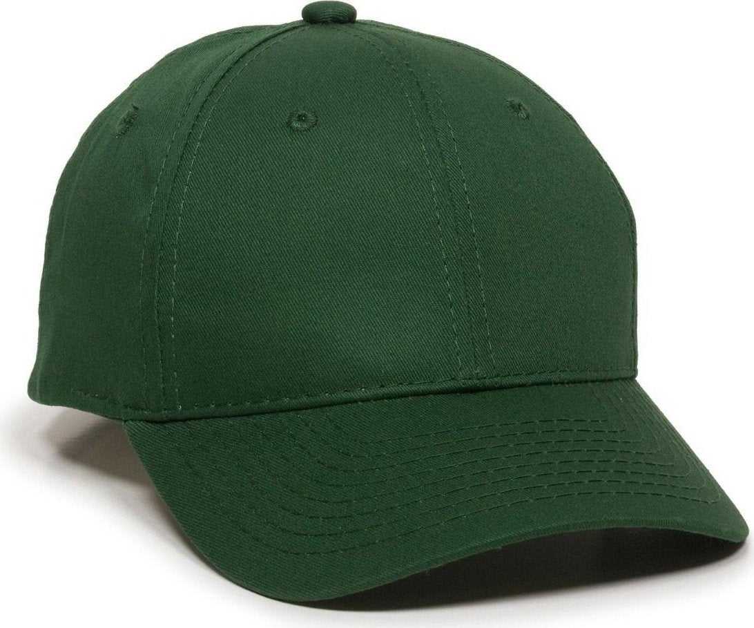 OC Sports GL-271 Team Adjustable Custom Baseball Caps - Dark Green - HIT a Double - 1