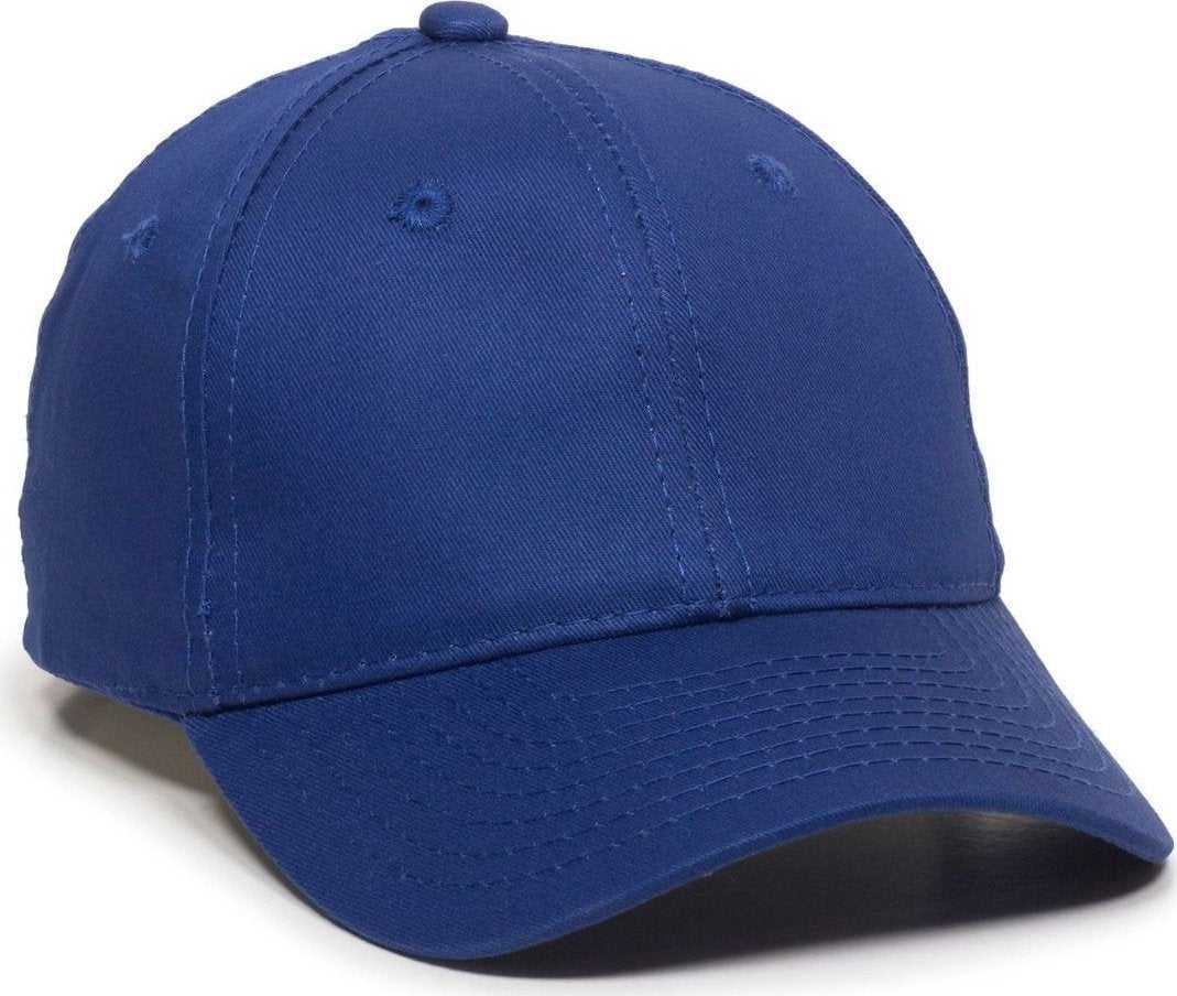 OC Sports GL-271 Team Adjustable Custom Baseball Caps - Royal - HIT a Double - 1