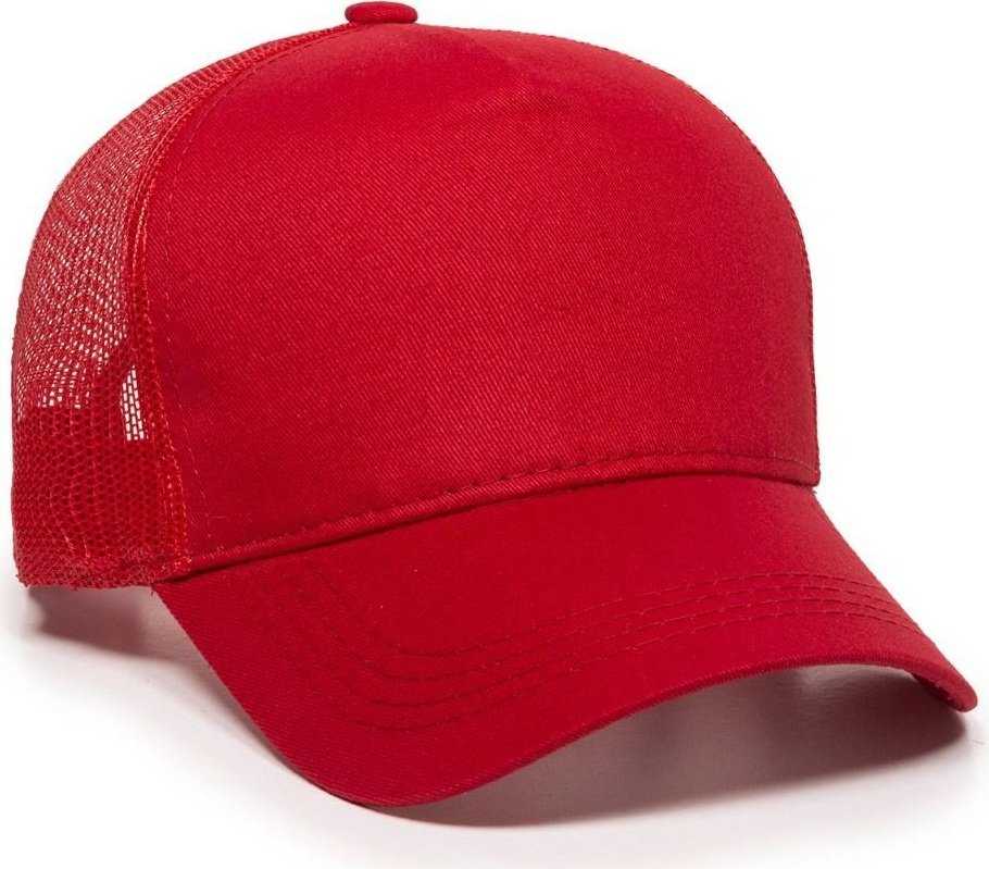 OC Sports GL-415 Adjustable Mesh Back Cap - Red - HIT a Double - 1