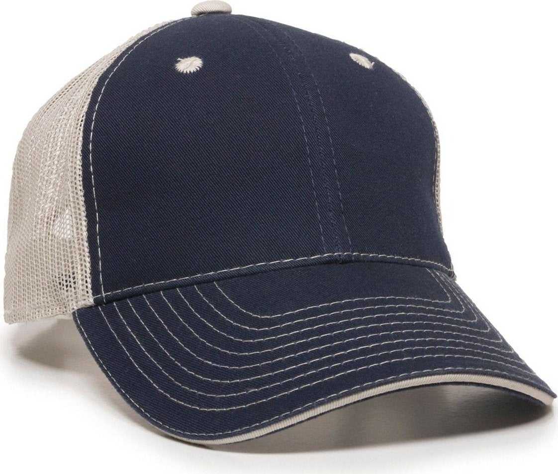 OC Sports GWT-101M Adjustable Mesh Back Cap - True Navy Putty - HIT a Double - 1