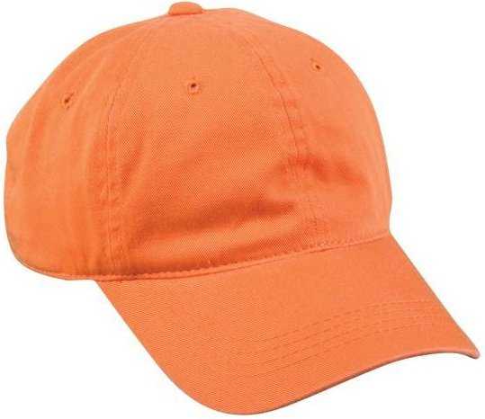 OC Sports GWT-111 Adjustable Strap Garment Wash Cotton Cap - Orange - HIT a Double - 1